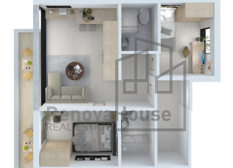 Μοντέρνα, πλήρως ανακαινισμένη γκαρσονιέρα– Κάτω Τούμπα 